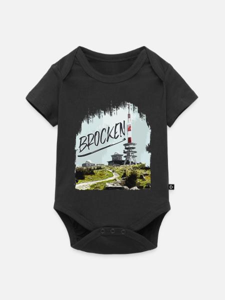 Brocken Sendeanlage und Brockenhaus - Baby Premium Kurzarmbody - Schwarz
