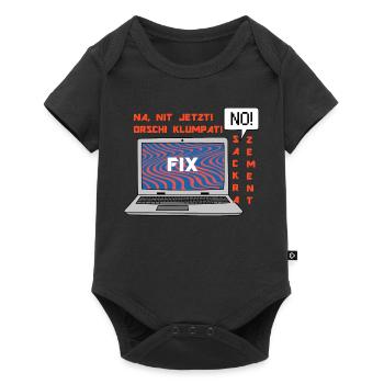 Kein Bild 🤬 Klumpat! Retro Computer Humor Design - Baby Premium Kurzarmbody - Schwarz - Vorne