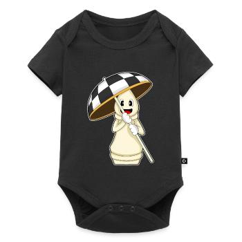 Schachfigur Turm Schach - Baby Premium Kurzarmbody - Schwarz - Vorne