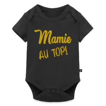 MAMIE - Body à manches courtes Premium Bébé - noir - Devant