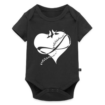 Amour infini Le cœur avale l’infini - Body à manches courtes Premium Bébé - noir - Devant