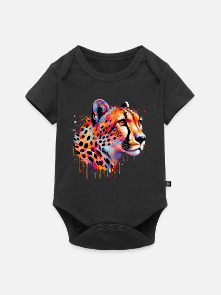 Gepard - Baby Premium Kurzarmbody - Schwarz