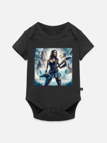 Gitarrist bei Poseidon - Baby Premium Kurzarmbody - Schwarz