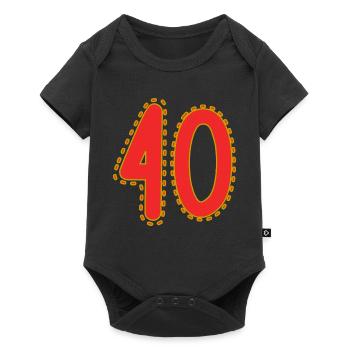 40. 40 YEARS. 40th ANNIVERSARY. 40 YEARS ANNIVERSARY. - Baby Premium short-sleeve bodysuit - black - Front