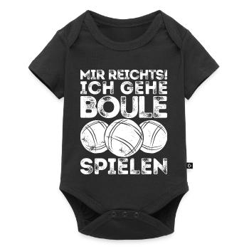 J’en ai assez! Je joue à la pétanque ! Bouler Pétanque - Body à manches courtes Premium Bébé - noir - Devant