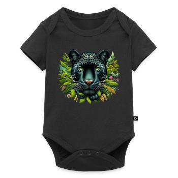 Panther - Baby Premium Kurzarmbody - Schwarz - Vorne