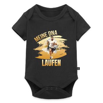 Meine DNA - Laufen - Baby Premium Kurzarmbody - Schwarz - Vorne
