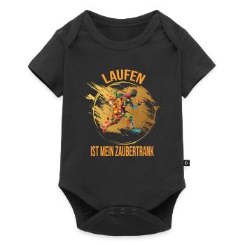 Laufen ist mein Zaubertrank - Baby Premium Kurzarmbody - Schwarz - Vorne