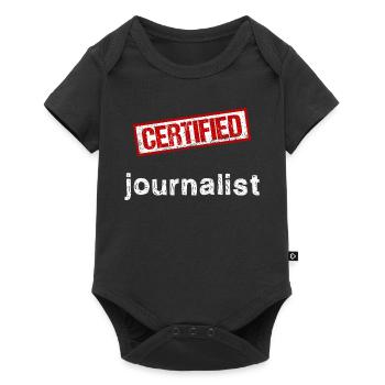 Journaliste - Body à manches courtes Premium Bébé - noir - Devant
