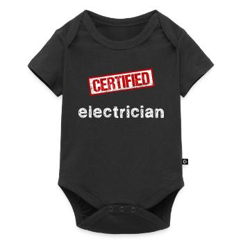 Elektriker - Baby Premium Kurzarmbody - Schwarz - Vorne