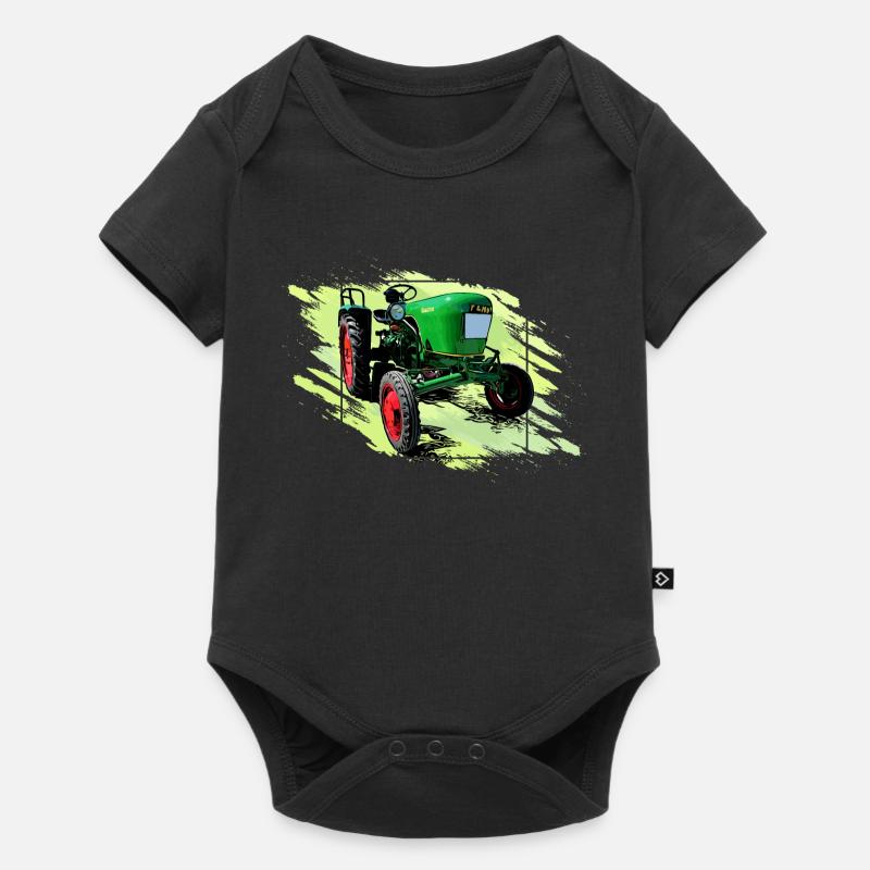 Dieselross F12 Oldtimer Traktor - Baby Premium Kurzarmbody - Schwarz