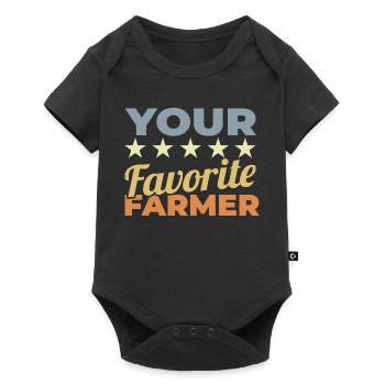 Bester Landwirt - Baby Premium Kurzarmbody - Schwarz - Vorne