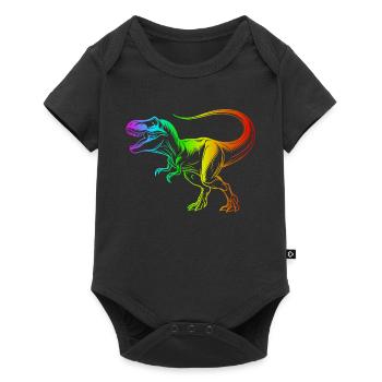 Tyrannosaurus Rex Dinosaur, Rainbow T-Rex - Baby Premium short-sleeve bodysuit - black - Front