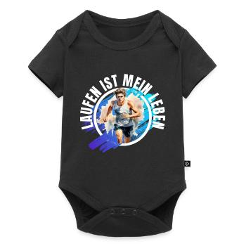 Laufen ist mein Leben - Baby Premium Kurzarmbody - Schwarz - Vorne