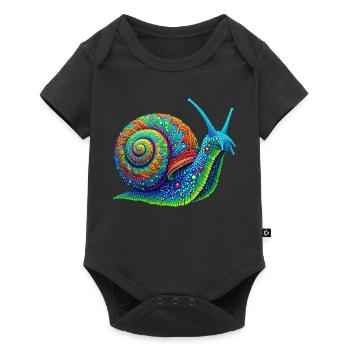 Escargot - Body à manches courtes Premium Bébé - noir - Devant