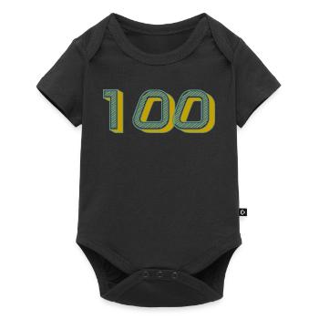 100. 100 JAHRE. 100-JÄHRIGES JUBILÄUM. GEBURTSTAG 100 - Baby Premium Kurzarmbody - Schwarz - Vorne