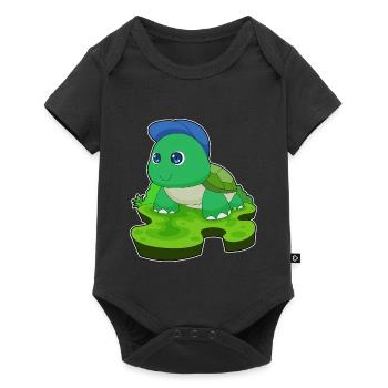 Tortoise Student Cap School - Baby Premium short-sleeve bodysuit - black - Front
