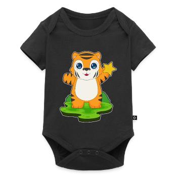 Étoile du Tigre - Body à manches courtes Premium Bébé - noir - Devant