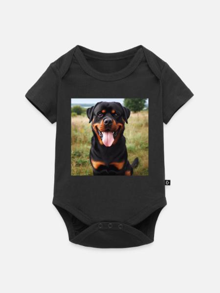 Rottweiler - Baby Premium Kurzarmbody - Schwarz