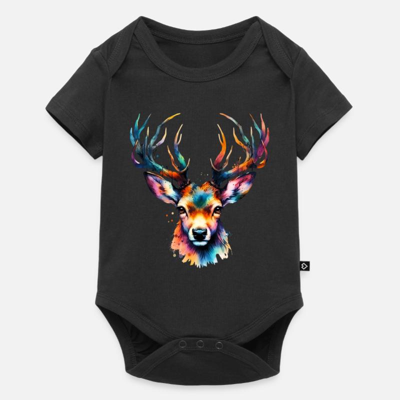 Cerf - Body à manches courtes Premium Bébé - noir