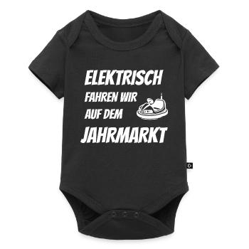 Elektrisch fahren auf dem Jahrmarkt - Anti E-Auto - Baby Premium Kurzarmbody - Schwarz - Vorne