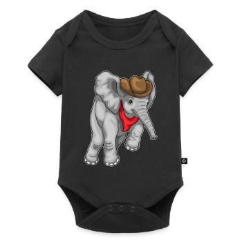Chapeau de Cowboy éléphant Cowboy - Body à manches courtes Premium Bébé - noir - Devant