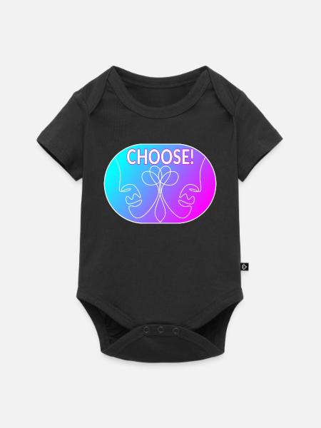 Strichzeichnung - Wählen Sie - Baby Premium Kurzarmbody - Schwarz