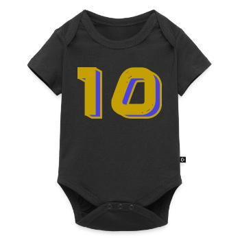 10. 10 YEARS. 10th ANNIVERSARY. 10 YEAR ANNIVERSARY. - Baby Premium short-sleeve bodysuit - black - Front