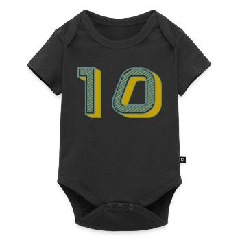 10. 10 YEARS. 10th ANNIVERSARY. 10 YEAR ANNIVERSARY. - Baby Premium short-sleeve bodysuit - black - Front