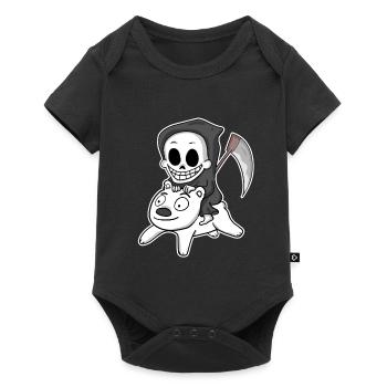Grim Reaper Polar Bear Motif - Baby Premium short-sleeve bodysuit - black - Front