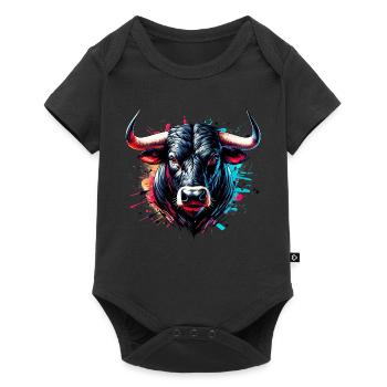Bull - Baby Premium short-sleeve bodysuit - black - Front