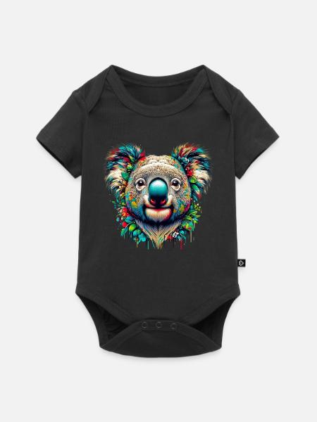 Koala - Baby Premium Kurzarmbody - Schwarz