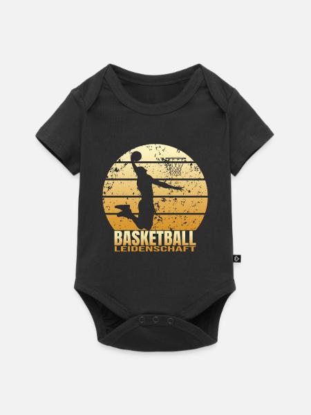 Basketball Leidenschaft - Baby Premium Kurzarmbody - Schwarz