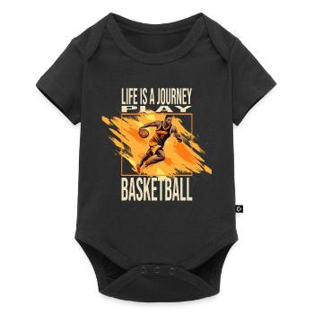 Life is a journey - Play Basketball - Baby Premium Kurzarmbody - Schwarz - Vorne
