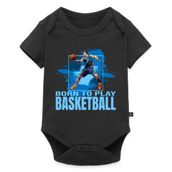 Born to play - Basketball - Baby Premium Kurzarmbody - Schwarz - Vorne