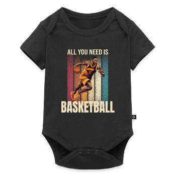 All you Need is Basketball - Baby Premium Kurzarmbody - Schwarz - Vorne