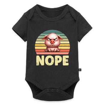 Pig - Baby Premium short-sleeve bodysuit - black - Front