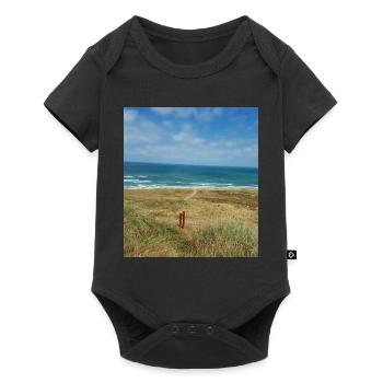JensJensen - Baby Premium Kurzarmbody - Schwarz - Vorne