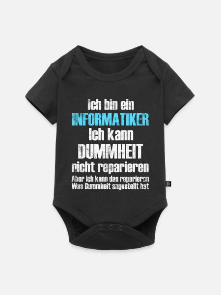 Informatiker Informatik - Baby Premium Kurzarmbody - Schwarz