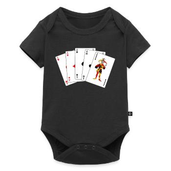 Five cards Five of a kind - Baby Premium short-sleeve bodysuit - black - Front