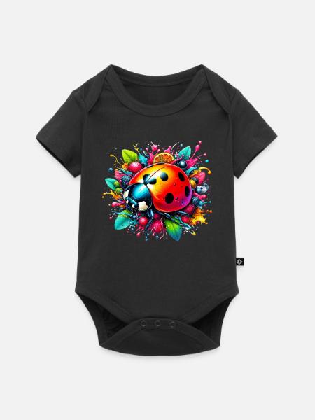 Marienkäfer - Baby Premium Kurzarmbody - Schwarz