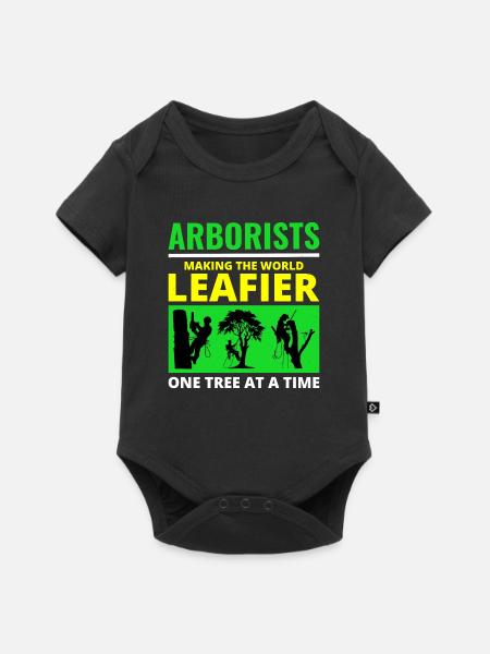 Baumpfleger Baumchirurg Kletterer Klettertrimmer - Baby Premium Kurzarmbody - Schwarz