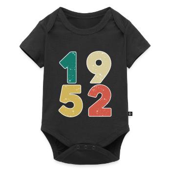 1952 - Jahrgang 1952 - Baujahr 1952 - Baby Premium Kurzarmbody - Schwarz - Vorne