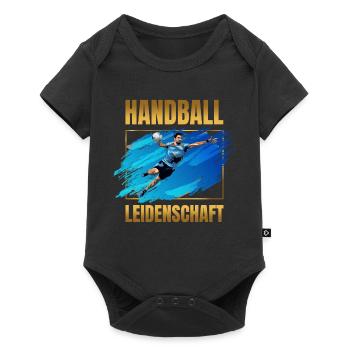Handball Leidenschaft - Baby Premium Kurzarmbody - Schwarz - Vorne