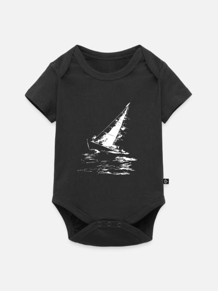 Segeln Grafik - Baby Premium Kurzarmbody - Schwarz