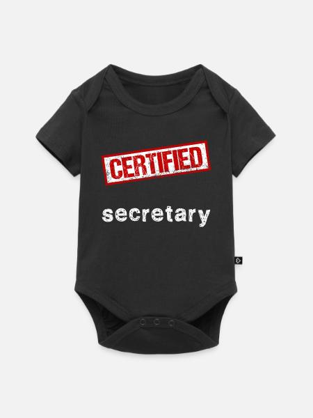Sekretär - Baby Premium Kurzarmbody - Schwarz