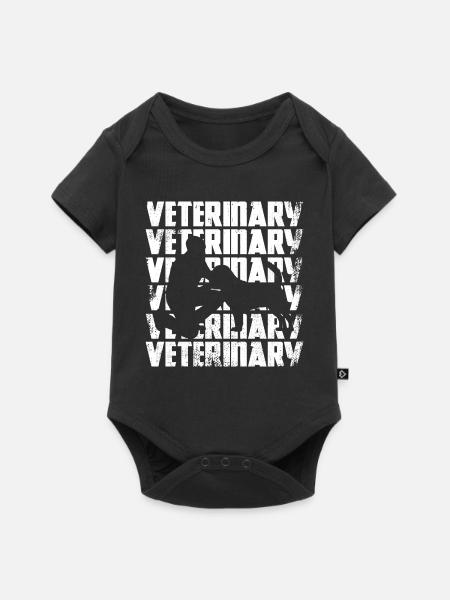 Lustiger Veterinär - Baby Premium Kurzarmbody - Schwarz