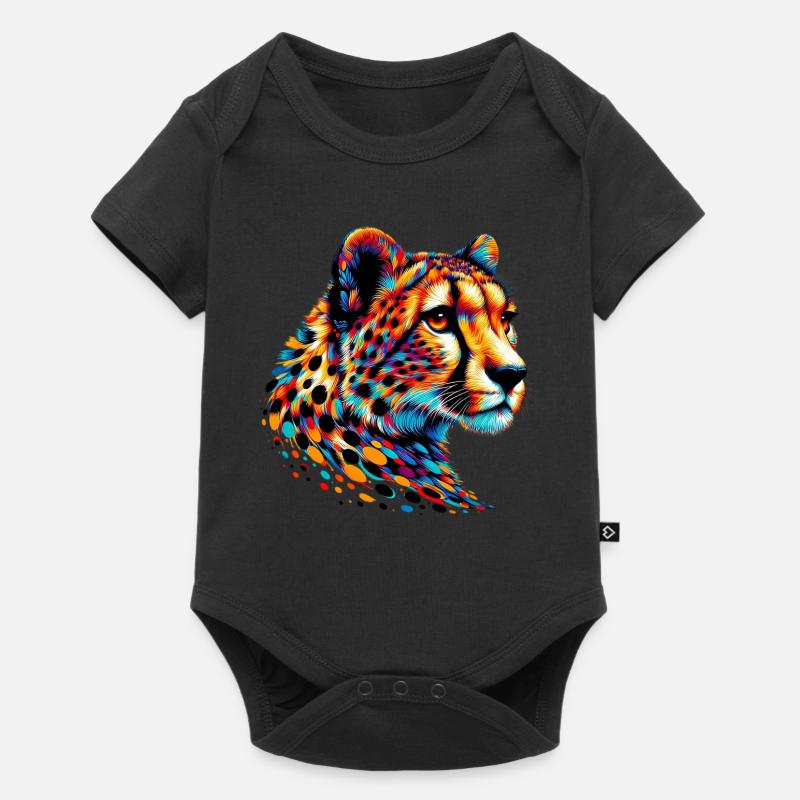 Guépard - Body à manches courtes Premium Bébé - noir