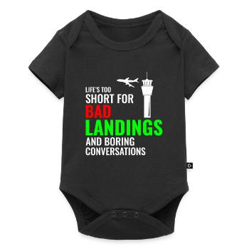 Air Traffic Controller ATC Aviation Humor Airplane - Baby Premium short-sleeve bodysuit - black - Front