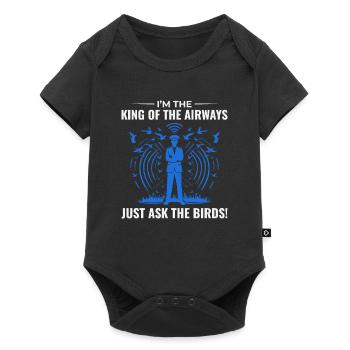 Air Traffic Controller ATC Aviation Humor Airplane - Baby Premium short-sleeve bodysuit - black - Front